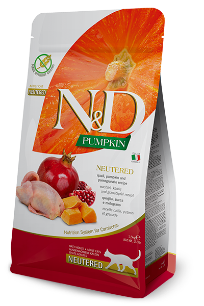 N&D Adult Cat Pumpkin Neutered - Prepelica/Nar 1,5kg