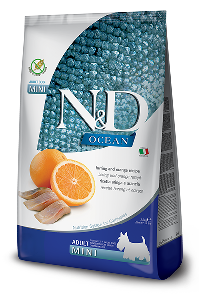N&D Ocean Adult Mini - Haringa/Narandža 2,5kg