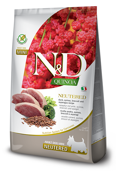 N&D Adult Mini Quinoa Neutered - Patka/Brokula/Šparoga