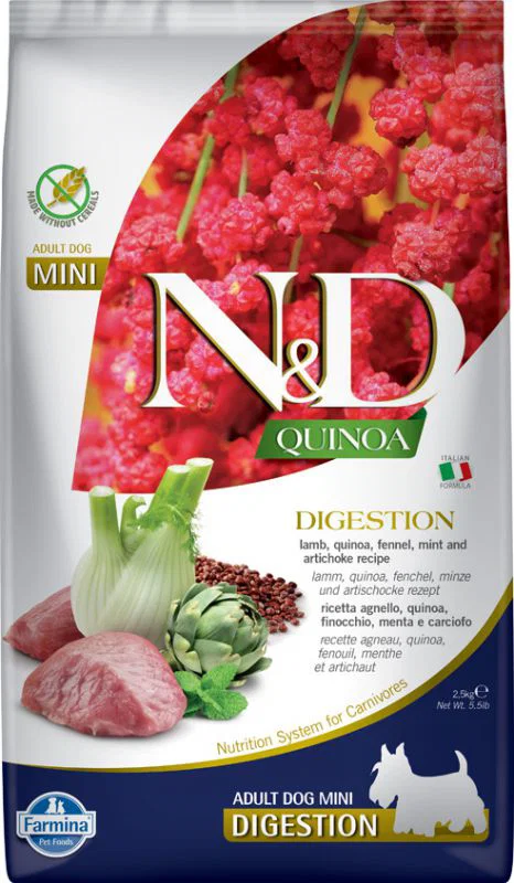N&D Adult Mini Quinoa Digestion - Kvinoja/Jagnjetina/Komorač 800g
